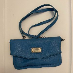Small Blue Nine West foldover crossbody